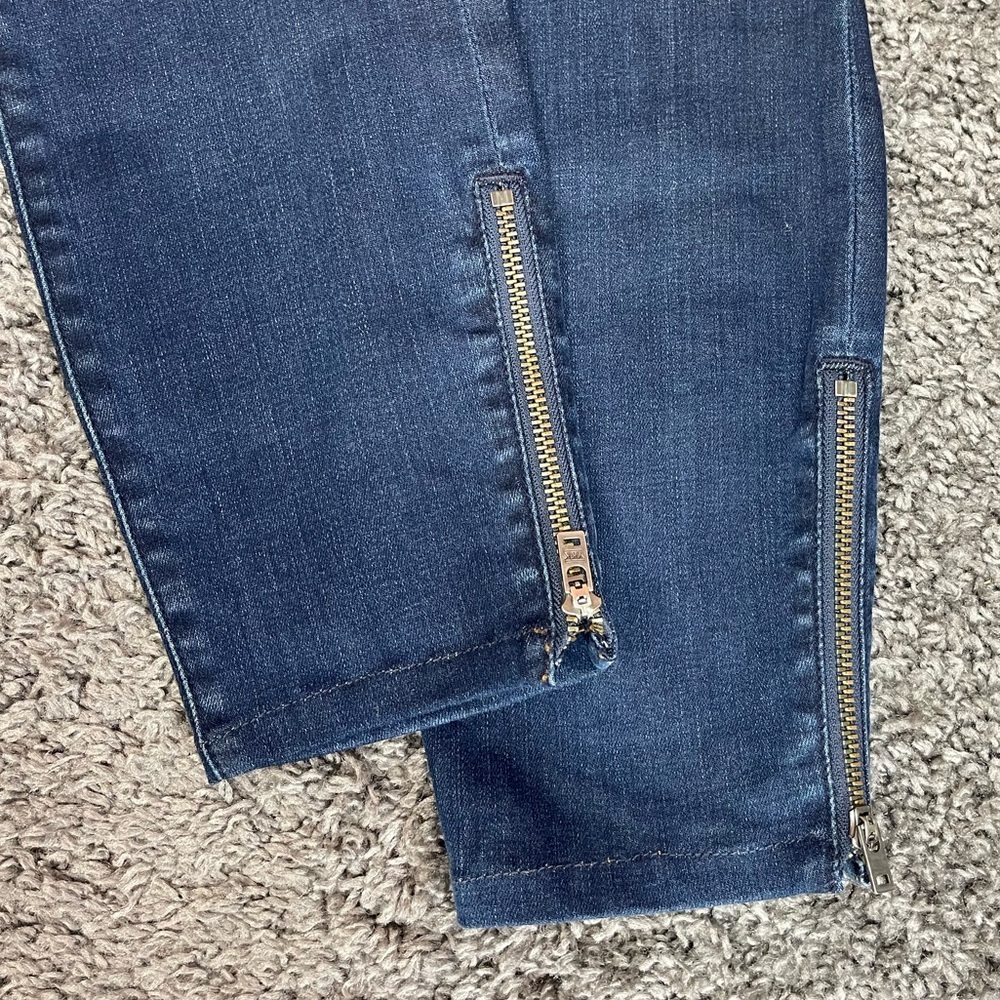 Madewell Skinny dark blue denim zipper ankle stretch jeans women’s size 28 - Picture 7 of 17